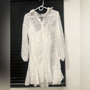 White House Black Market Petite White Eyelet Dress—sold out in stores!